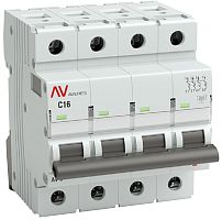 Выключатель автоматический EKF Averes AV-6 4п 16А C 6кА картинка